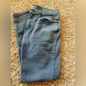 Only worn once!!  Mens Levi Jeans, soft denim, light black color
